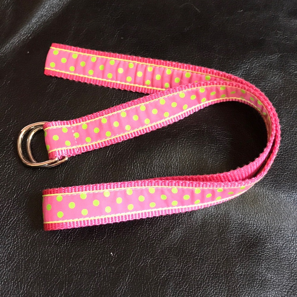 Eliza B pink canvas belt